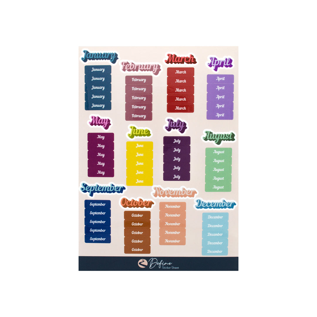 Undated Planner Sticker Sheet