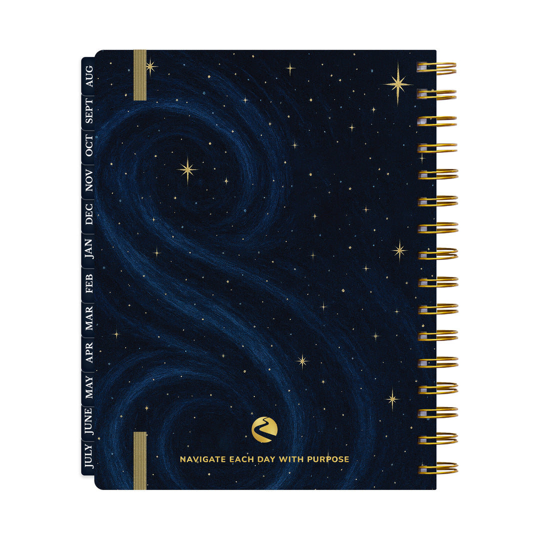 Planner back cover with black midnight sky and stars #color_morning-glow