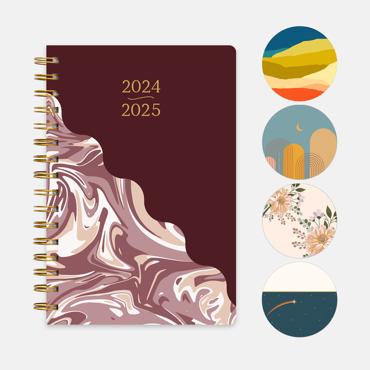 2024-2025 Academic Gold Spiral Planner