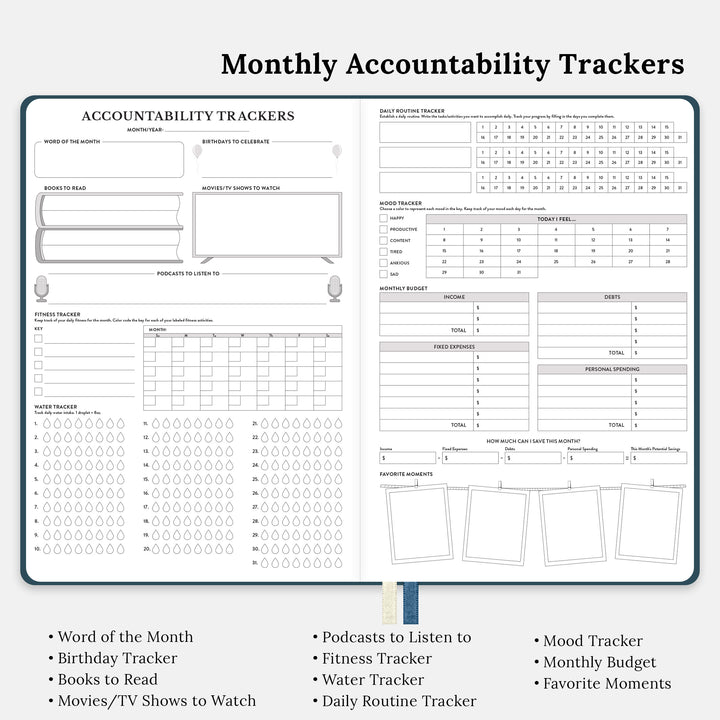 12-Month Undated Monthly & Weekly Softbound Planner