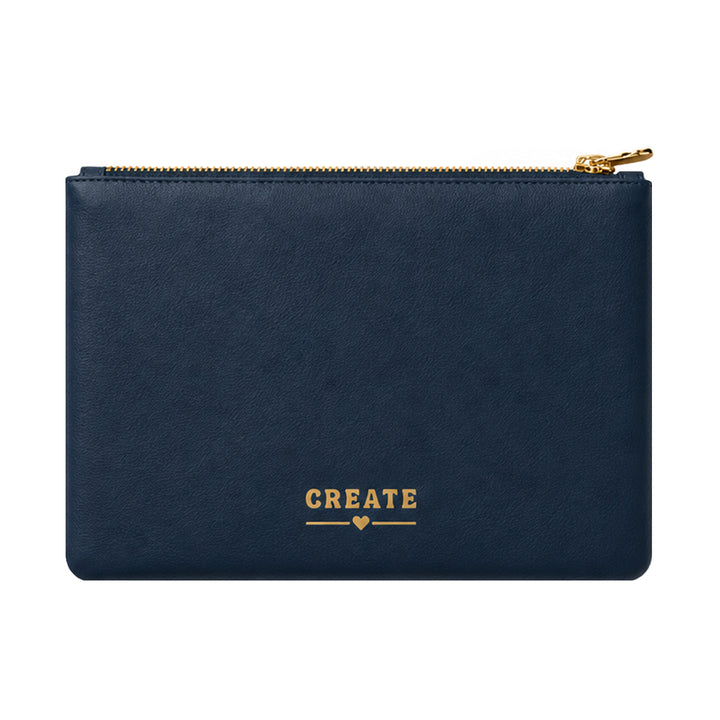 Navy pouch with &