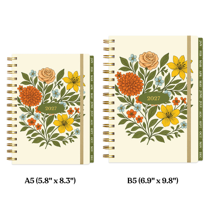 2027 Monthly &amp; Weekly Spiral Planner
