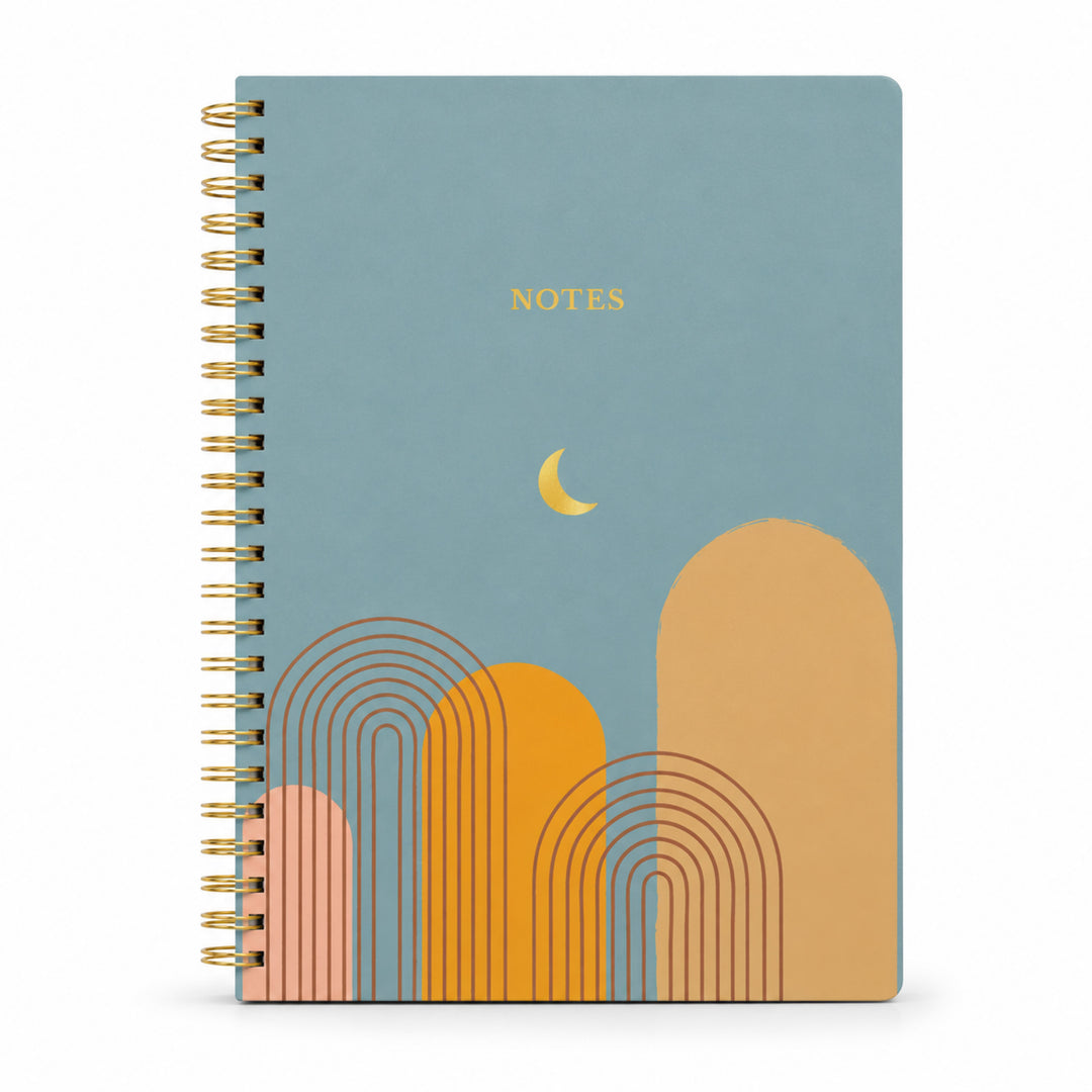 Notebook with geometric design and &