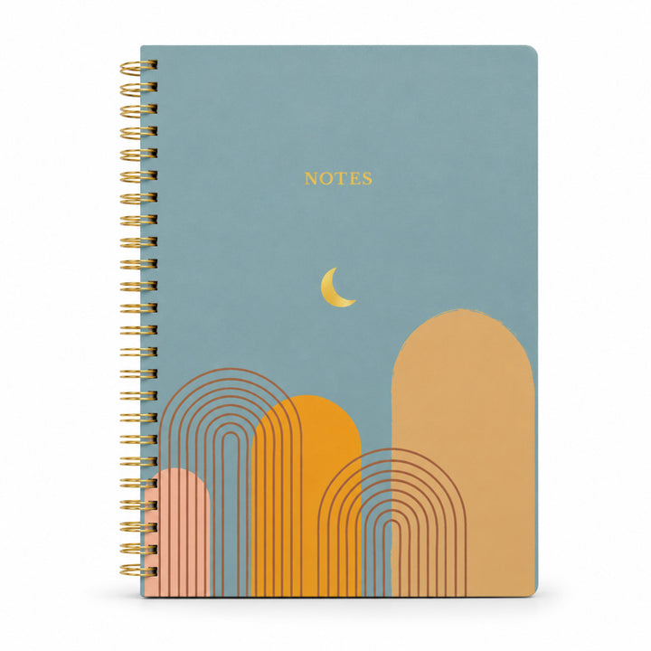Notebook with geometric design and &