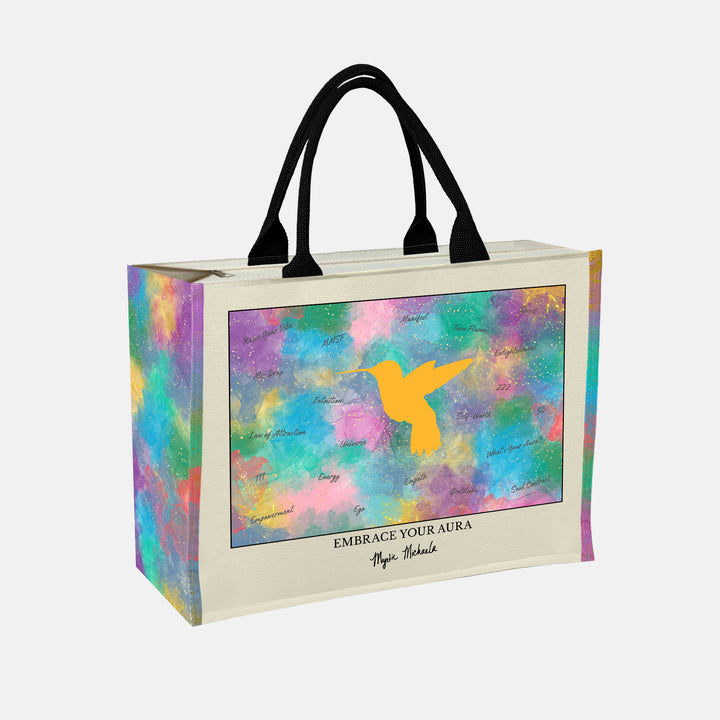'Embrace Your Aura' Canvas Tote Bag