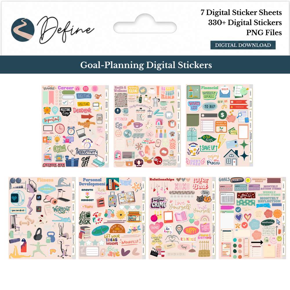 Goal-Planning Digital Sticker Book
