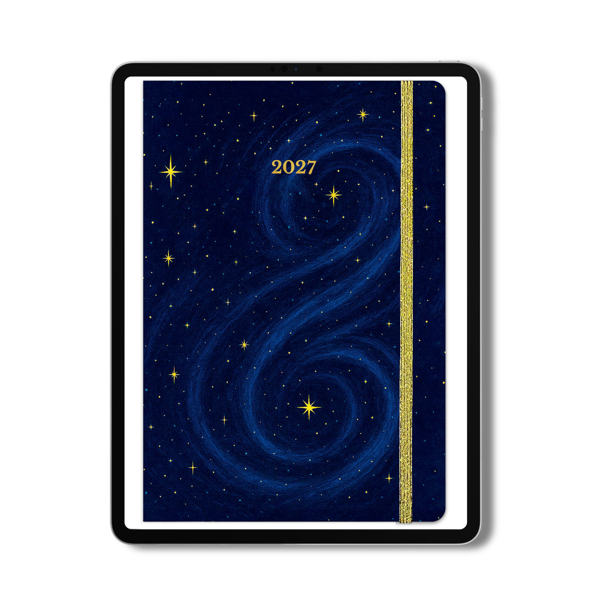 Cover of the 2027 digital planner in the midnight galaxy cover #color_midnight-galaxy