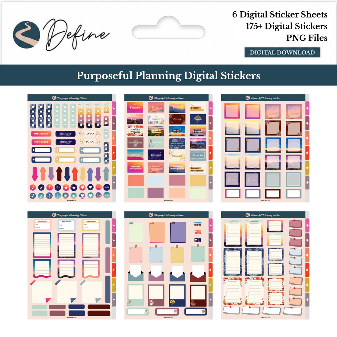 Purposeful Planning Digital Sticker Book