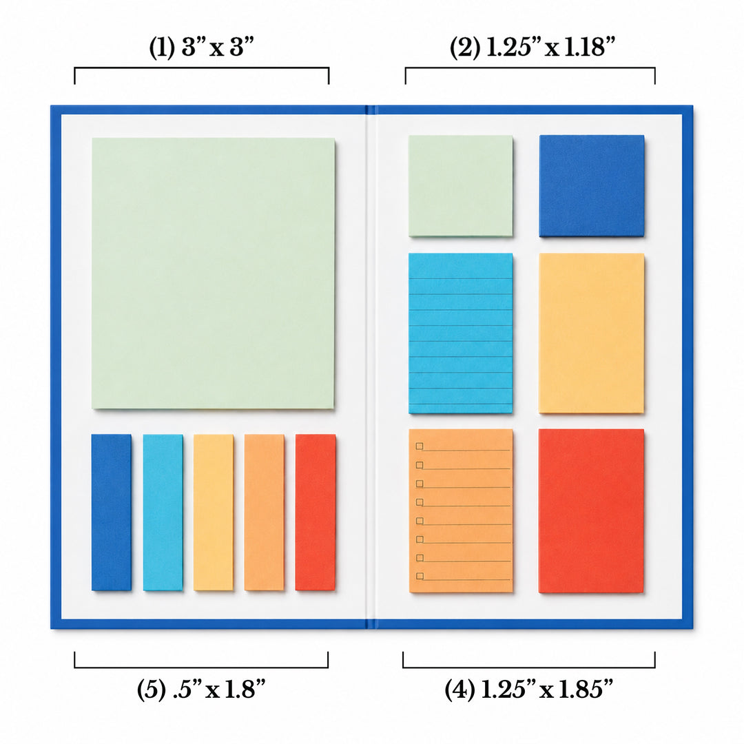 Notebook with colorful landscape design on a white background 