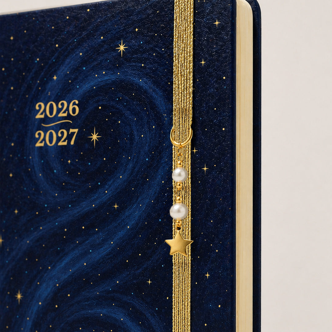 Star charm on the midnight galaxy elastic band 