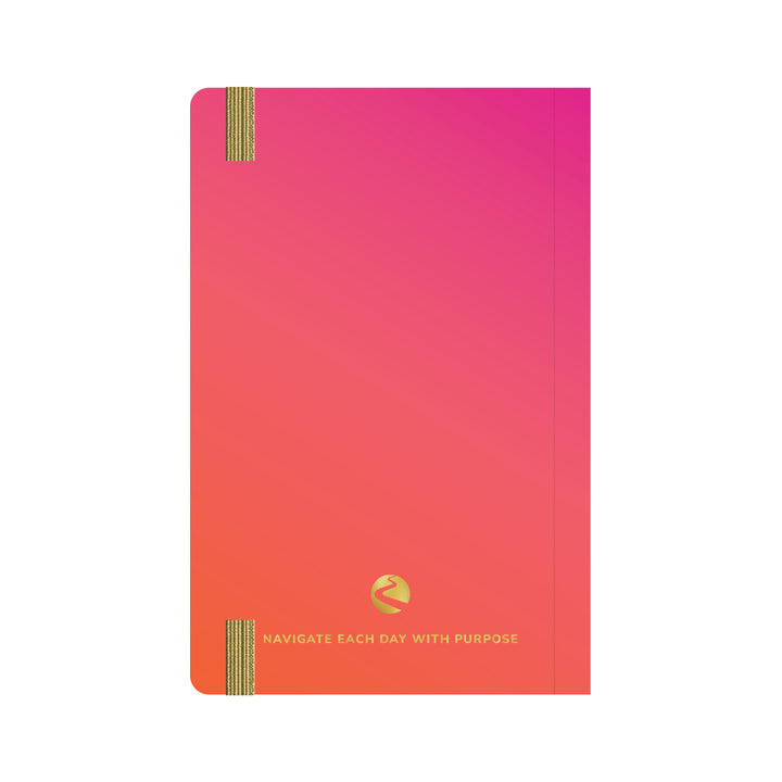 Gradient notebook with pink to orange color scheme on a white background  #color_sunset-blush