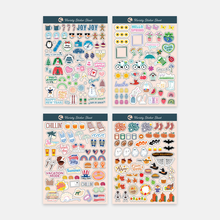 Variety Sticker Sheets & Highlighters Bundle Pack