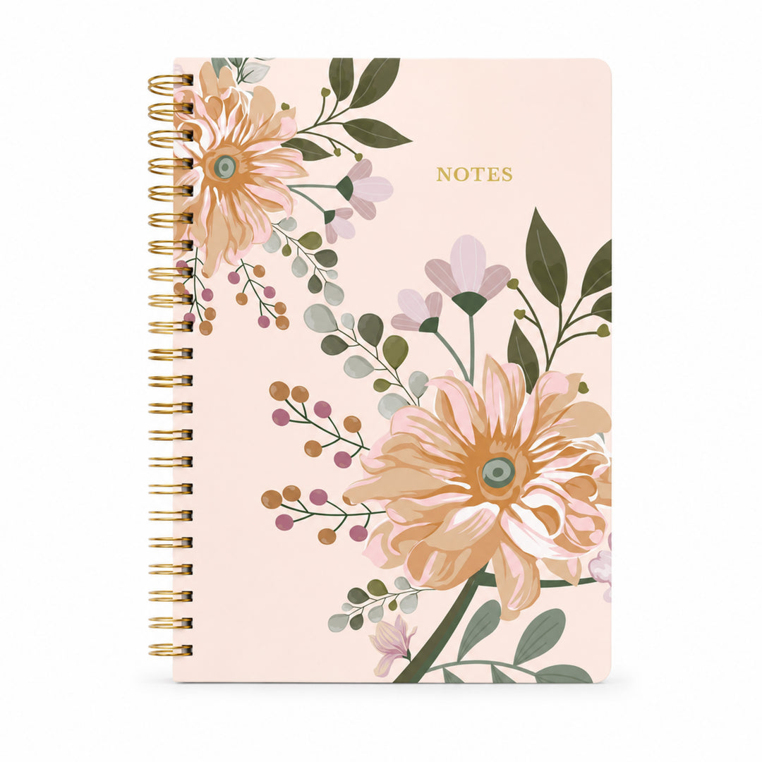Notebook with floral design and &