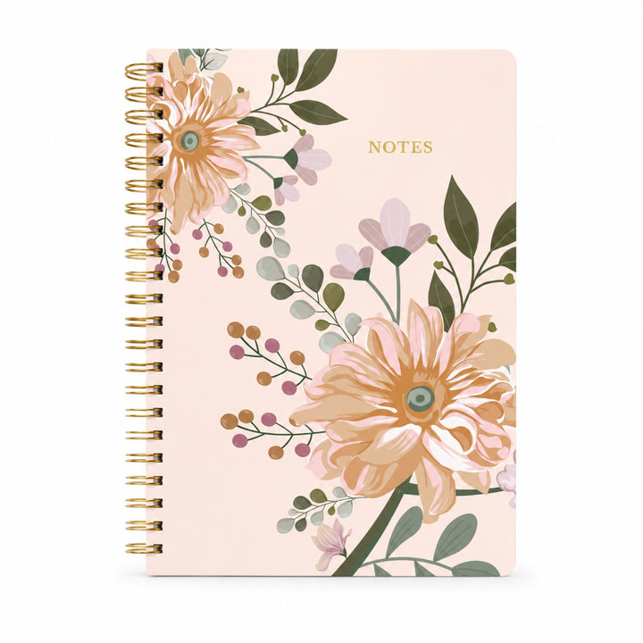 Notebook with floral design and &