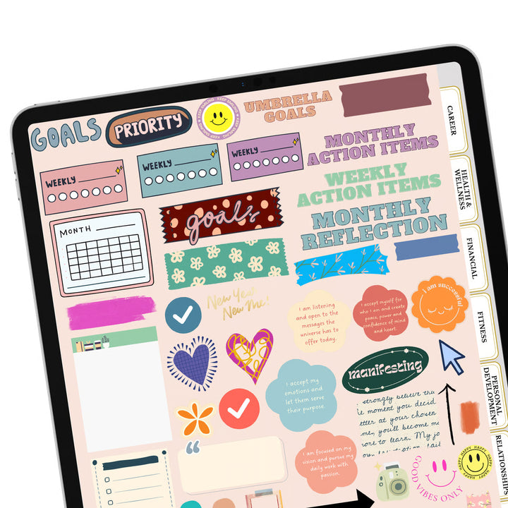 Goal-Planning Digital Sticker Book