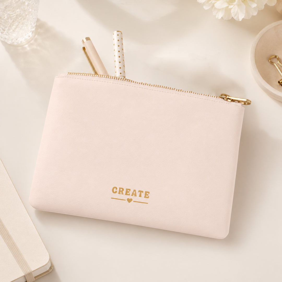 Navy pouch with &