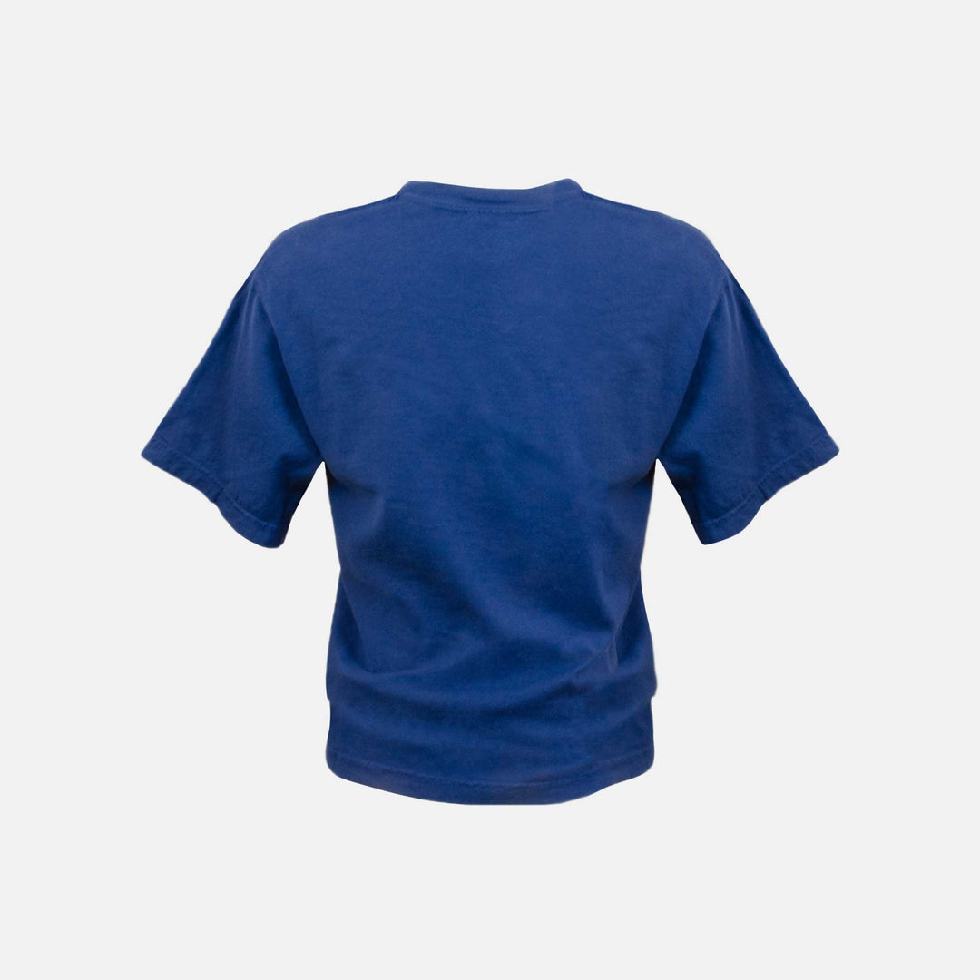 back of the cobalt blue t-shirt. #color_cobalt-blue