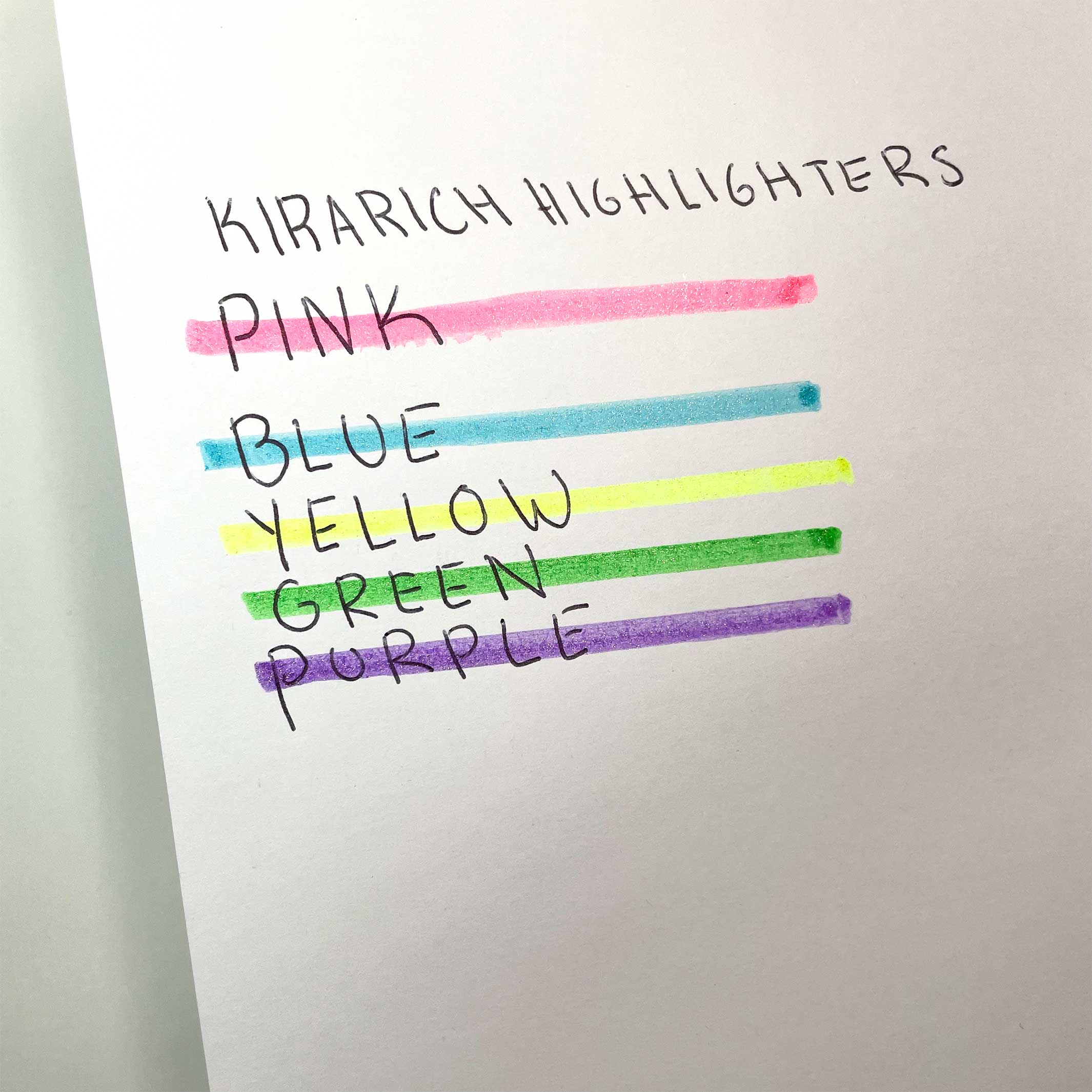 Zebra Kirarich Glitter Highlighters, 5-pack